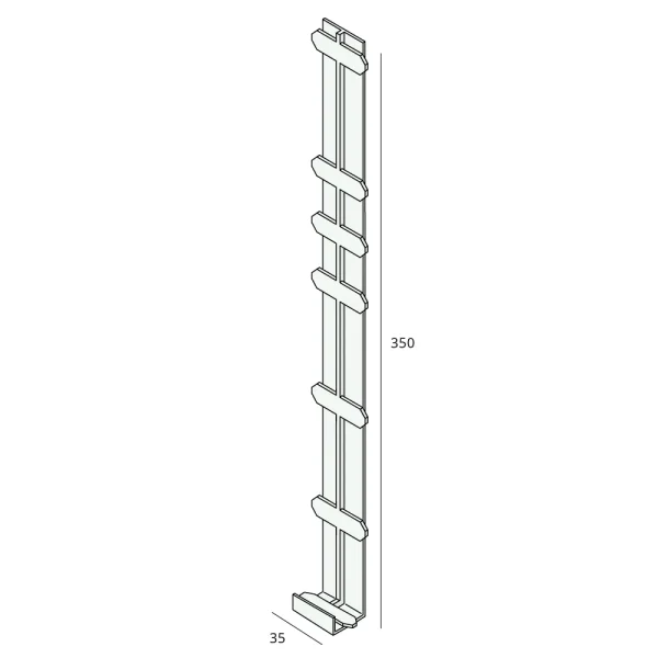 Keralit Dakrand tussenstuk 350 mm